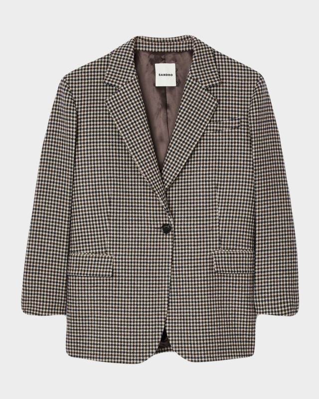 Tracy Check Single-Breasted Blazer